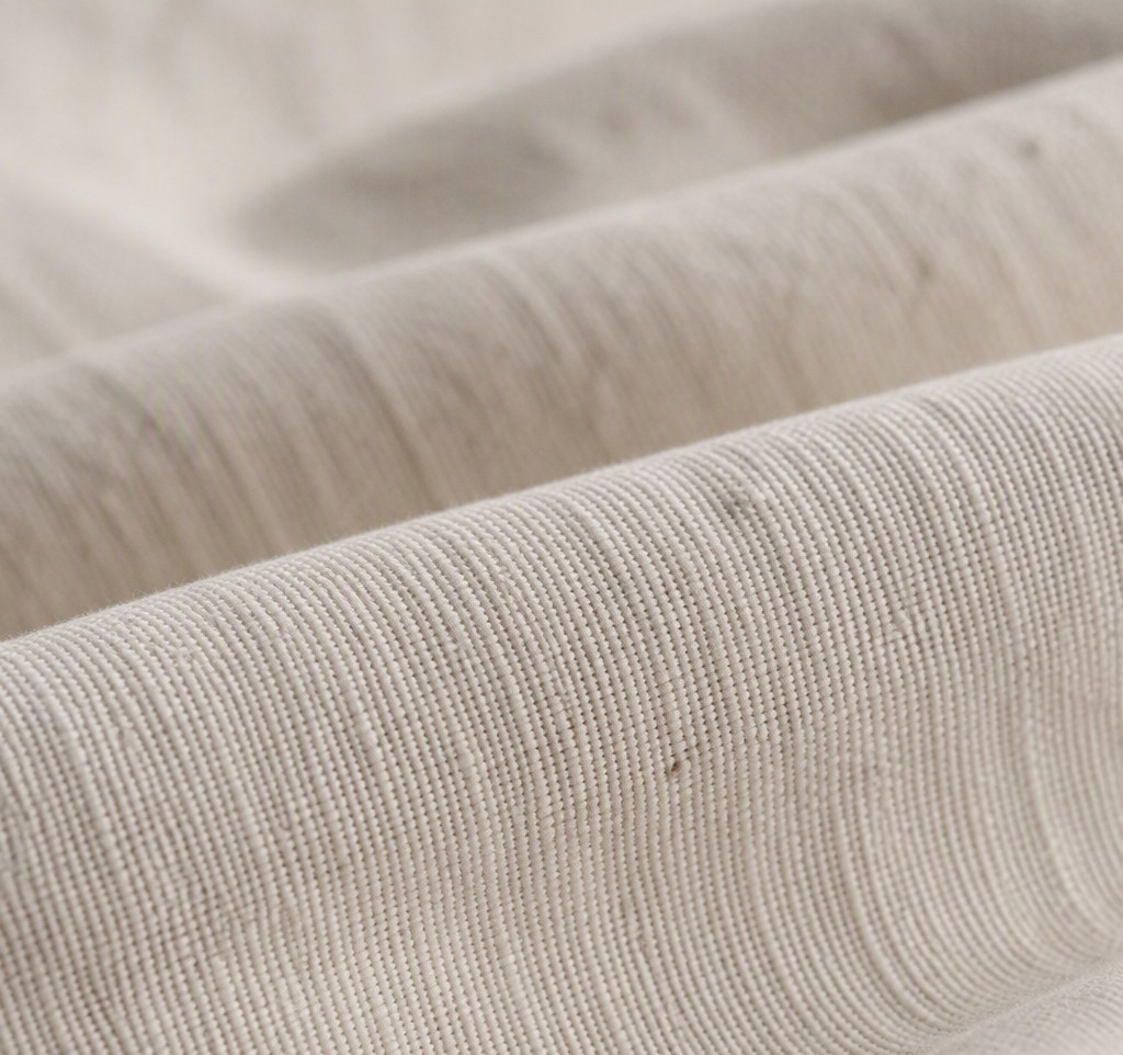 Natural Belgian linen weave close-up